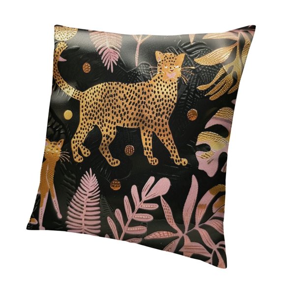BANET Leopard Print Decorative Throw Pillowcase , Decor Pillowcase, Pillowcase for Sofa , 18x18in