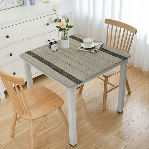 BANET Linen Table Cloth Style Cream,Kitchen Dining Room Tablecloths for Rectangle Tables, Washable Wrinkle Resistant white