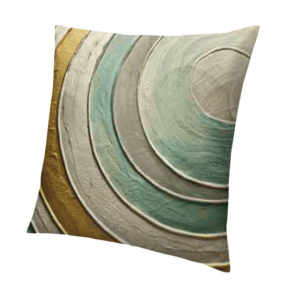 BANET Living Room Sofa Decorative Pillow Cover, Double-Sided Printed Pattern, Nordic Style Abstract Geometry Orange Cushion Cover, Bedroom Bed Pillowcase White