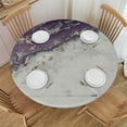 thumbnail image 1 of BANET Marble Round Table Cloth Washable Table Cover for Decoration Kitchen Dining Room,Purple Round 46"-50, 1 of 8