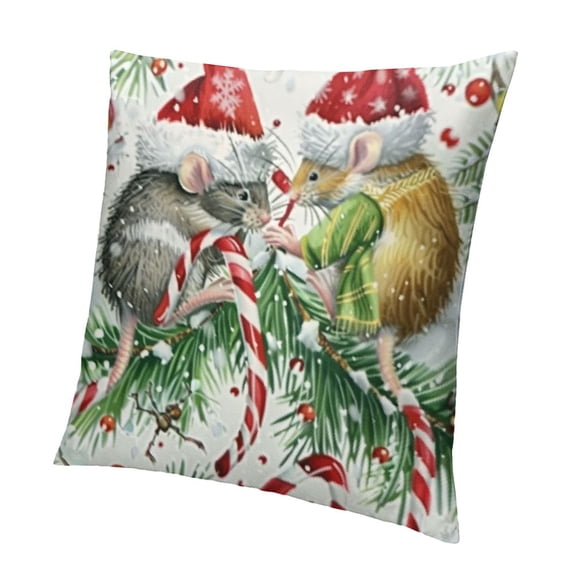 BANET Merry Christmas Pillowcases Decorative Throw Pillow Cases for Sofa Bedroom Living Room Home Decor 18x18in