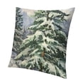 thumbnail image 1 of BANET Merry Christmas Watercolor Painting Lumbar Decorative Throw Pillow Cover Cushion Case for Bed Sofa Holiday Outdoor 20x20in, 1 of 5