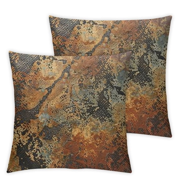 BANET Metal Pattern Throw Pillow Cover Old Patchy Corroded Pillow Case Decorative Men Women Boy Girl Room Cushion Cover for Home Couch Bed 12x12in