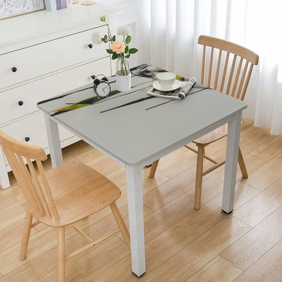 BANET   Mid Century Tablecloth Modern Geometric Abstract Art Rectangle Table Cloth Waterproof and Stain Resistant Fabric Table Cover for Kitchen Dining Room Cafe Patio Indoor Outdoor Use white