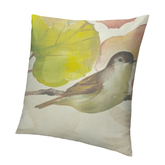 BANET Modern Light Luxury Style Gingko Leaf Printed Pillowcase Square Living Room Decorative Sofa Cushion Cover Bedroom Bed Pillowcase Cover White