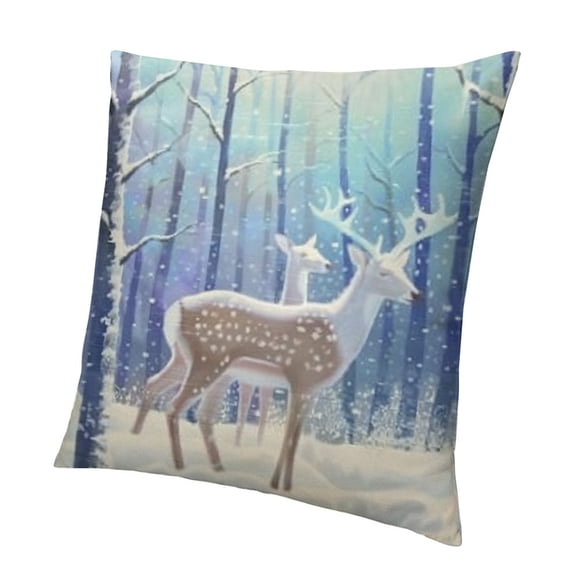 BANET Modern Nordic Style Pillow with Pattern Square Cushion Cover, Living Room Sofa, Large backrest Pillowcase White