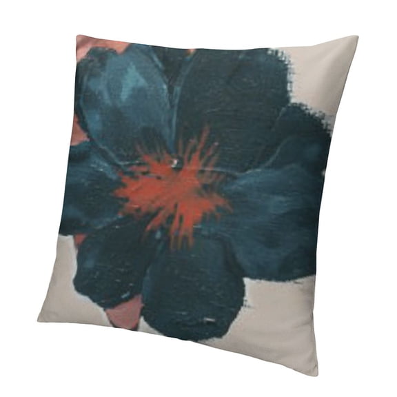 BANET Navy Blue Beige Outdoor , Watercolor Flower Leaves Decorative Throw Pillows,Plant Floral Leaf Spring Summer Seasonal Decor Pillowcase Cushion Cover for Couch Bed White