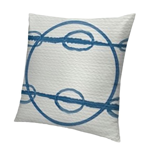BANET Navy Pillow Sham, and Boat Inspired by Marine Style of and Border Lines Work of Art Print, Decorative Standard Size Printed Pillowcase White