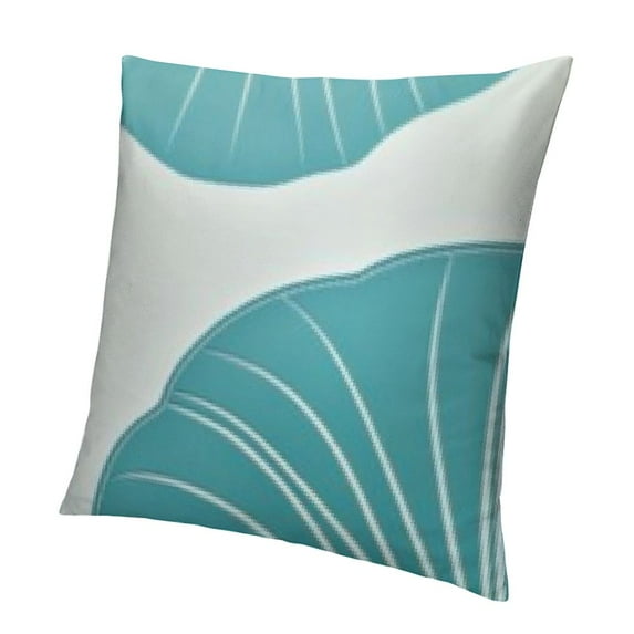 BANET Nordic Style Blend Pillowcase with Ginkgo Leaf Pattern, Home Sofa Cushion Cover, Printed backrest Pillowcase, Invisible Zipper, Removable and Washable White