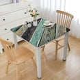 thumbnail image 1 of BANET Ocean Nautical Board Fitted Square Tablecloth, Rustic Elastic Edged Table Cover, Rural Pastoral Vintage Theme Fabric Table Cloth for Kitchen Coffee Dining Decor,Fit for  Square Table white, 1 of 7