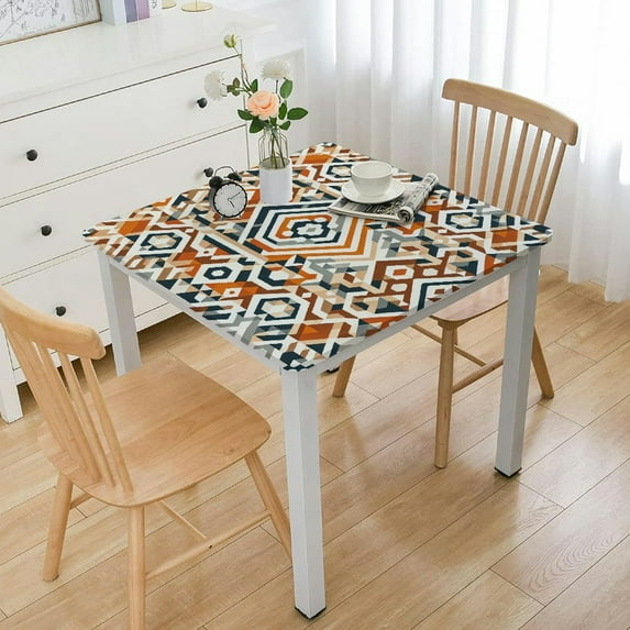 BANET Octagonal Geometric Vinyl Flannel Back Tablecloth