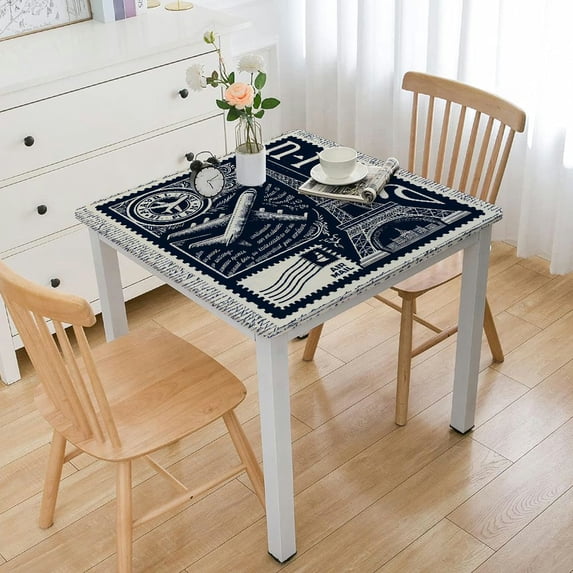 BANET Oilcloth Tablecloth Wipeable Spillproof Tablecloths for Paris and