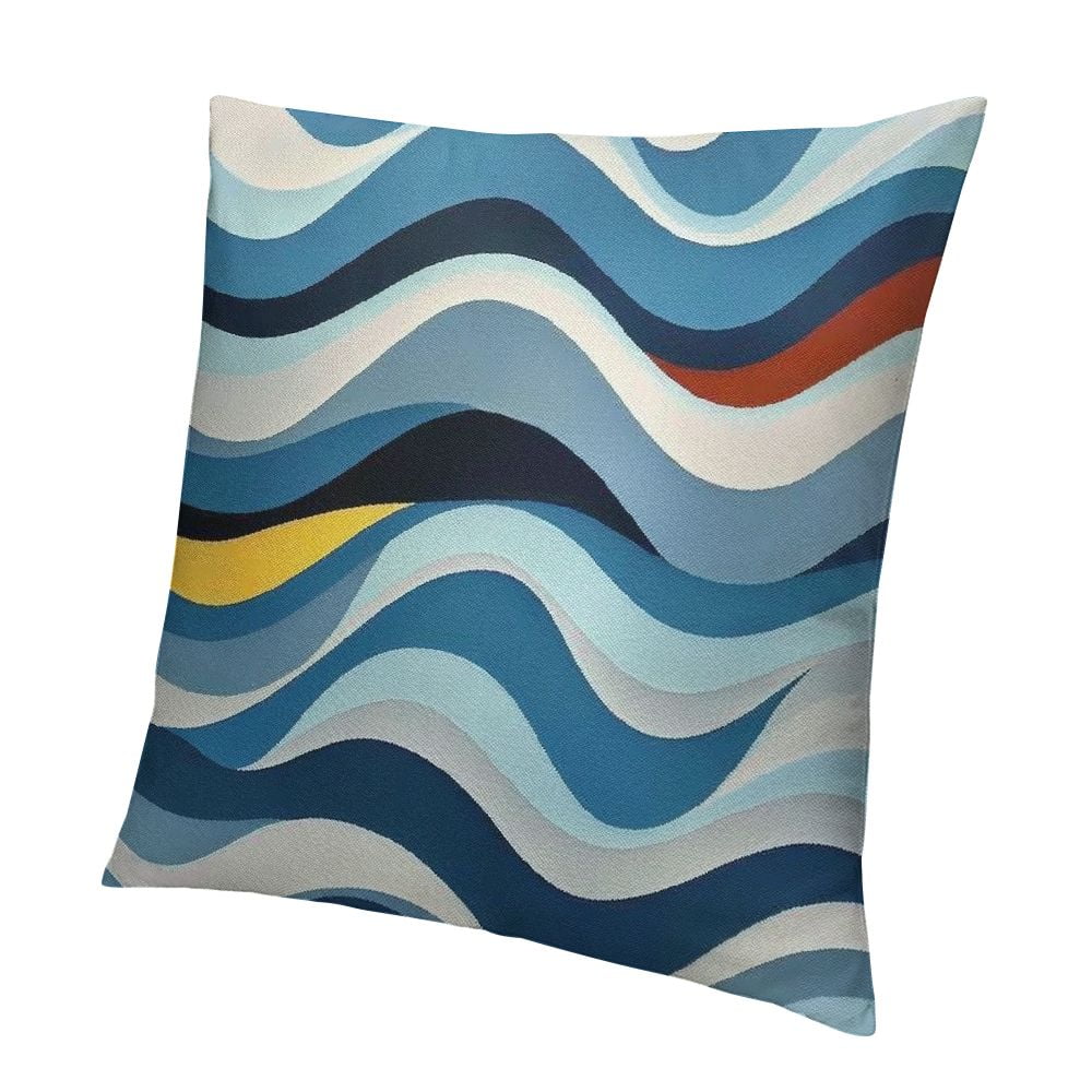 BANET Ombre Throw Pillow Covers Abstract Blue Navy Gray White Gradient ...