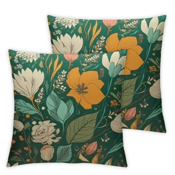 BANET On Green Background , for Hair and Skin, Wrinkle&Fade Resistant with Envelope Closure Set of 2 20x20in
