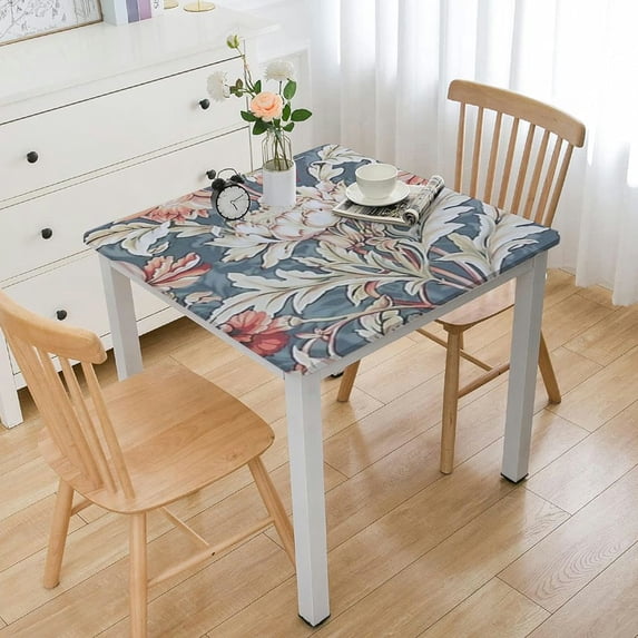 BANET Original Design Table Cloth for Rectangle Tables Wipeable Polyester Fabric Table Cover Kitchen Dinning Decorations Outdoor Washable white