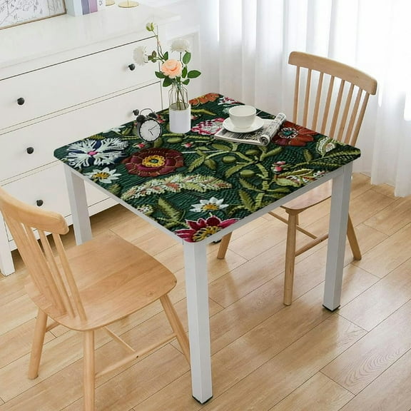 BANET Original Design Table Cloths for Rectangle Tables Wipeable Polyester Fabric Table Cover Kitchen Dinning Decorations Outdoor Washable white