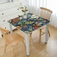 thumbnail image 1 of BANET  Outdoor Indoor Square Tablecloth with Umbrella Hole and Zipper Wrinkle-Free Stain Resistant Waterproof Table Cover for Camping Party Family Gatherings,Ethnic Floral Mandala white, 1 of 7