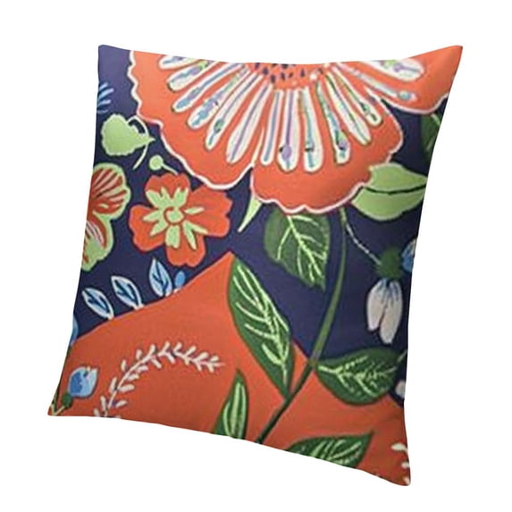 BANET Outdoor Indoor Throw Decorative Pillow Cover Decorative Waterproof Striped Floral Patio Pillows Cushion Case for Couch Tent Park White