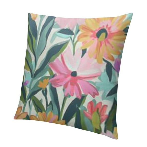 BANET Outdoor Pillows Cover Floral Waterproof Throw Pillow Covers Outdoor Lumbar Pillows for Patio Furniture Garden Outdoor Waterproof Throw Pillows White