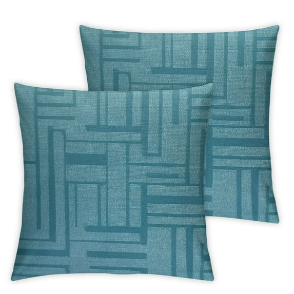 BANET Pack of 2 Cozy Throw Pillow Covers Cases for Couch Sofa Home Decoration Solid Dyed Soft Chenille Teal 22x22in