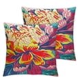 thumbnail image 1 of BANET Pack of 2, Pillow Cover Pillow Covers Flower Throw Pillow Covers Pillowcase Cushion Covers for Sofa Couch Living Room Navy Pink 22x22in, 1 of 7