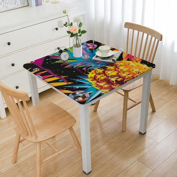 BANET Party Square Table Cloth Cover Decorations Fabric 60 Inch Square Tablecloth for Home Dining Room Kitchen Decor white