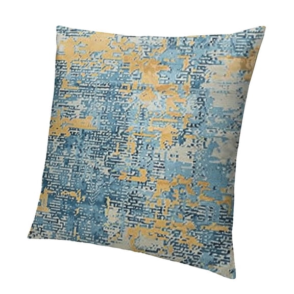 BANET Patten in Blue, Gold, Gray, Cream and Maroon Square Throw Waist Pillow Case Decorative Cushion Cover Pillowcase Sofa 20x20in