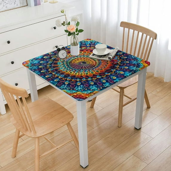 BANET Pattern Tablecloth Rectangle Polyester Table Cloth Large Square Table Cover for Dining Kitchen Party white