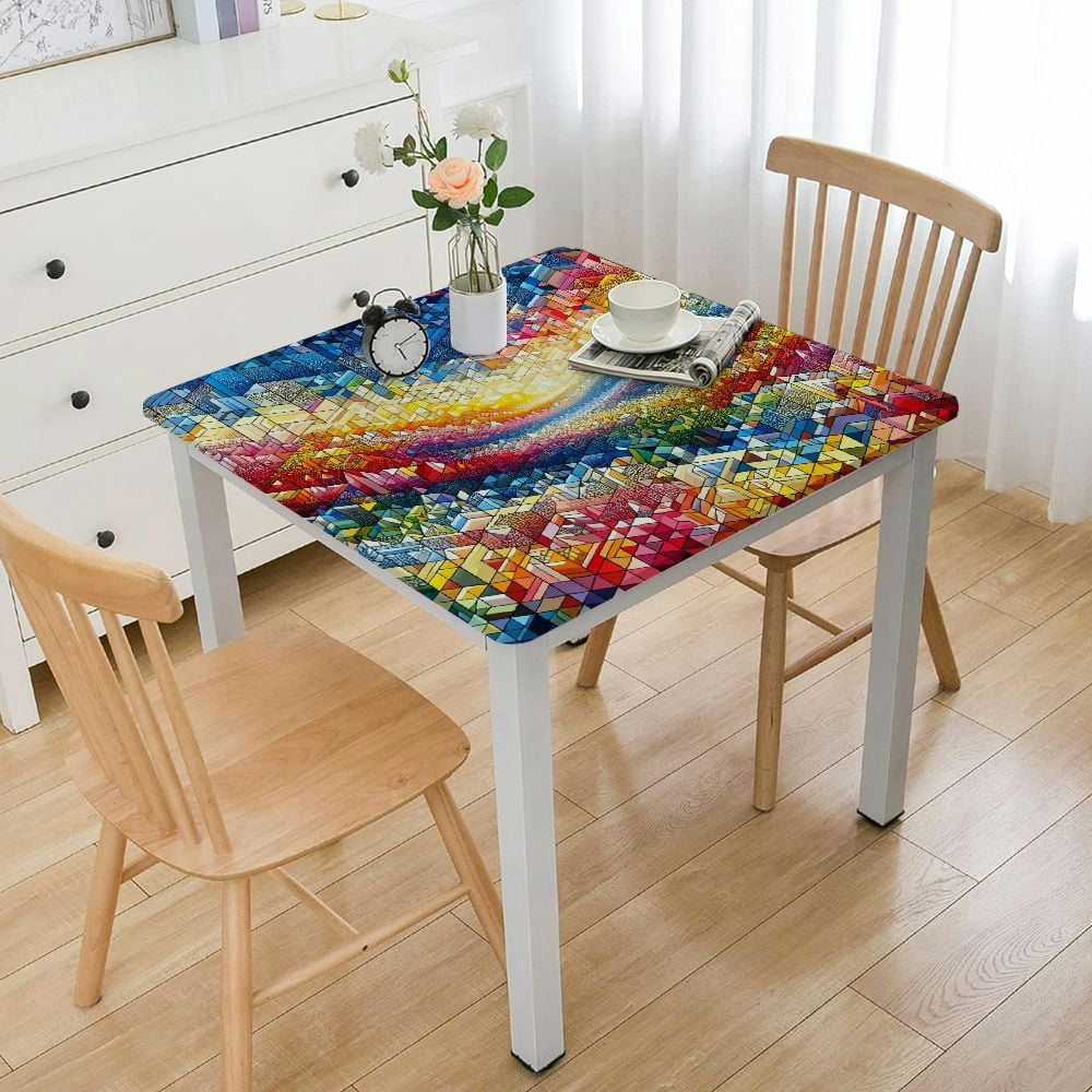 BANET Peace Symbol Tablecloths Colorful Geometric Print Print Table ...