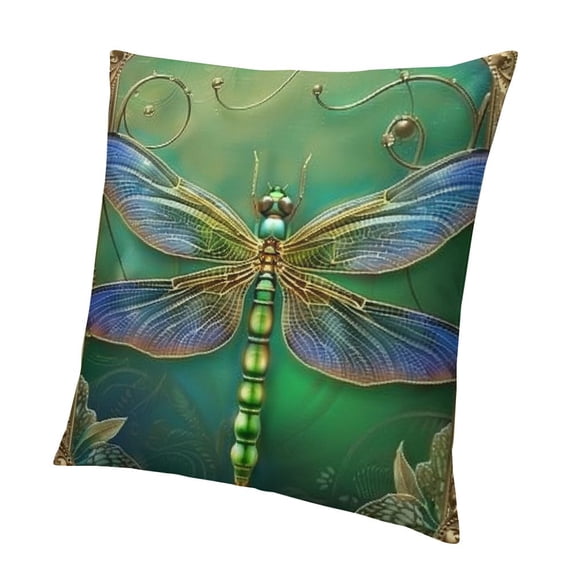 BANET Pendant Floral Square Throw Pillow Covers, Green Decorative Couch Pillows Protector Case with Hidden Zipper,Print Throws Cushion Cover for Bed Sofa 18x18in