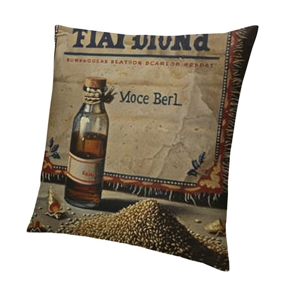 BANET Pillow Case Poultry Feed Sack Lumbar Pillow Cover Home Decorative Cushion Case for Sofa Couch Housewarming Gifts Family Room Décor White