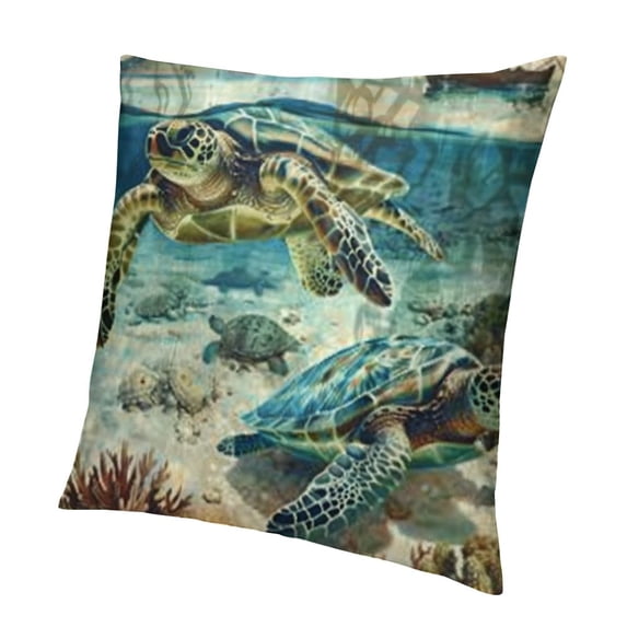 BANET Pillow Covers Beach Themed Throw Pillow Covers Pillow Case Coastal Mediterranean Style Cushion Case for Living Room Bed Couch White