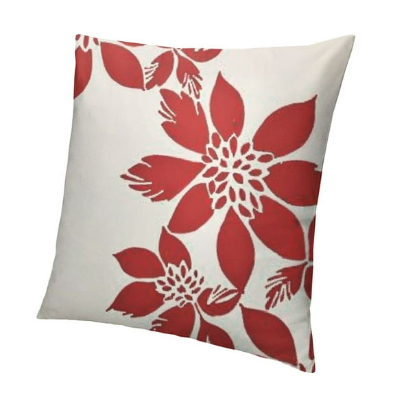 BANET Pillow Covers Red Rustic Decorative Throw Pillow Covers Outdoor Modern Decor Square Cushion Covers for Patio Couch Sofa Bedroom Living Room (Red New) White