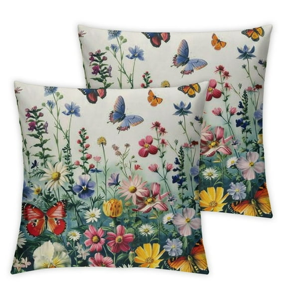 BANET Pillow Covers Set of 2 Throw Pillow Covers Farmhouse Decorative Pillows for Couch Sofa 12x12in