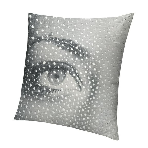 BANET Pillow Covers Soft Square Faux Throw Pillow Cover for Couch Sofa Cushion Cover Home Bed Living Room,Grey and White 12x12in