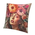 thumbnail image 1 of BANET Pillow Covers Square Pillow Cushion Cases , Pillow Cases Decorative Head Woman Pillowcase for Sofa Couch Car Throw Pillow Covers 24x24in, 1 of 5