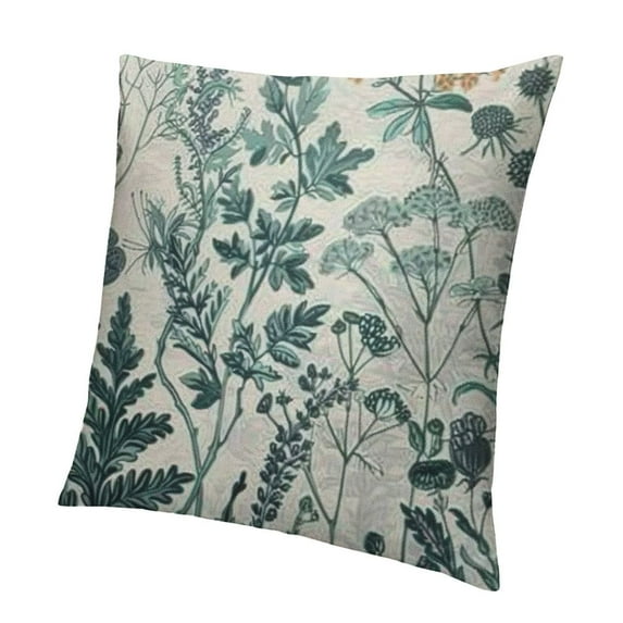 BANET Pillow Covers ,Teal Green Throw Pillows Case,Seasonal Floral Farmhouse Decor Cushion Covers for Home Sofa Bed Couch White