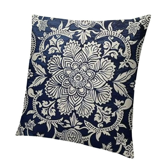 BANET Pillow Covers Throw Pillow Cover, Decorative Blue and White Cushion Case Pillowcase for Sofa Couch Bed Living Room Chair Farmhouse, Square Chinese Flowers 20x20in