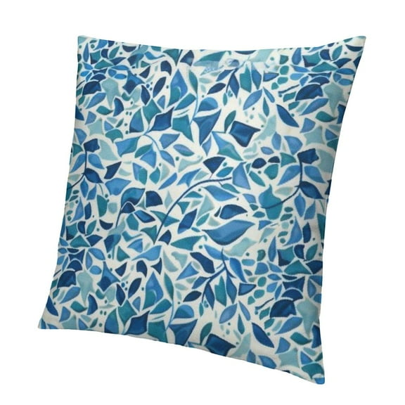 BANET Pillow Sham, Style Scattered Shapes in Blue Tones , Decorative Standard Queen Size Printed Pillowcase White