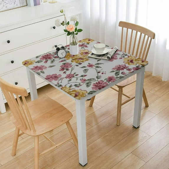 BANET Pink Flowers Rectangle Table Cloth Watercolor Pink Floral ...