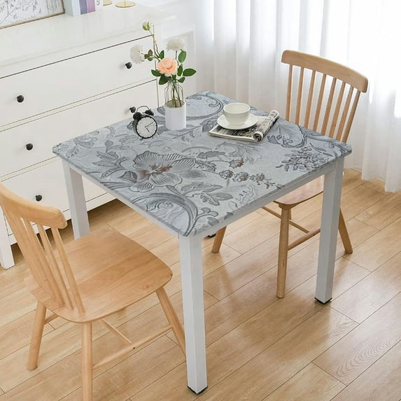 BANET Polyester Table Cloths Spillproof Wrinkle Resistant s for Kitchen Dinning Rectangular/ white