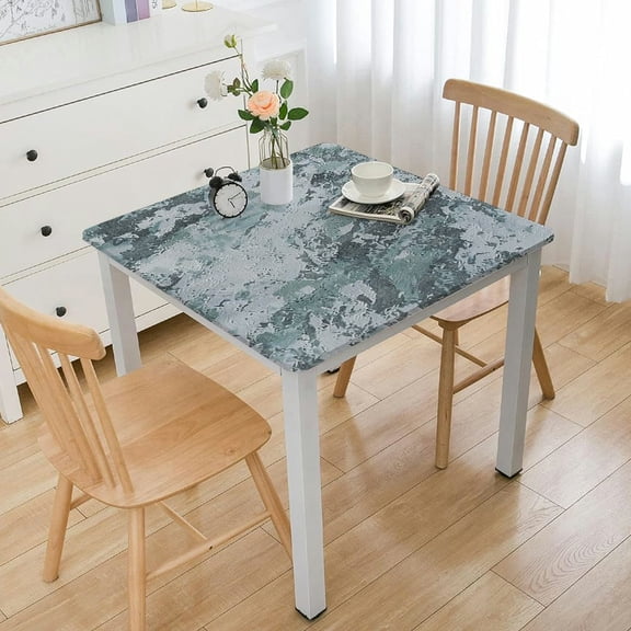 BANET Polyester Tablecloths for Rectangle Tables | Forest Green Print Hem Stitch Dining Table Cover | Decorative Washable Tablecloth for Kitchen & Dining white