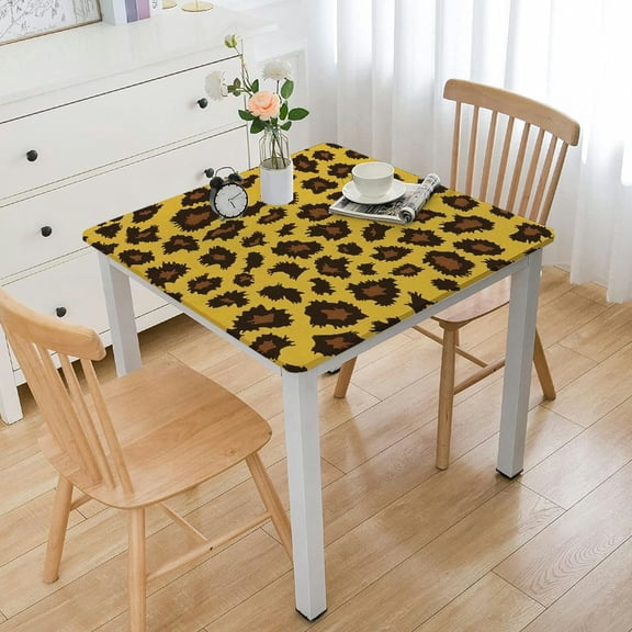 BANET Print Tablecloths Animal Skin Theme Cicle Table Covers Decorations for Themed Party Holiday Dining Room Picnic Booth Props white