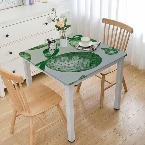 BANET Printed Tablecloth - Wrinkle Free Table Cloth for Spring Decorations, Picnics and Dinner Parties - Indoor Outdoor, Stain and Water Resistant white