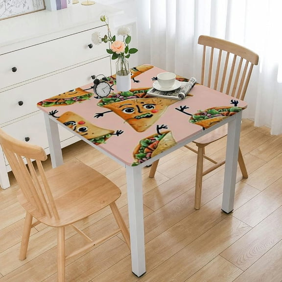 BANET Quesadilla Tablecloths Burrito Table Covers Decorations for Dining Room Booth Props white