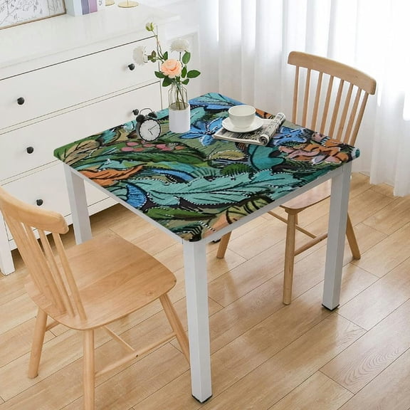 BANET Rectangle Handblock Print I Dining Table Linen I Parties, Wedding, , Thanksgiving I white