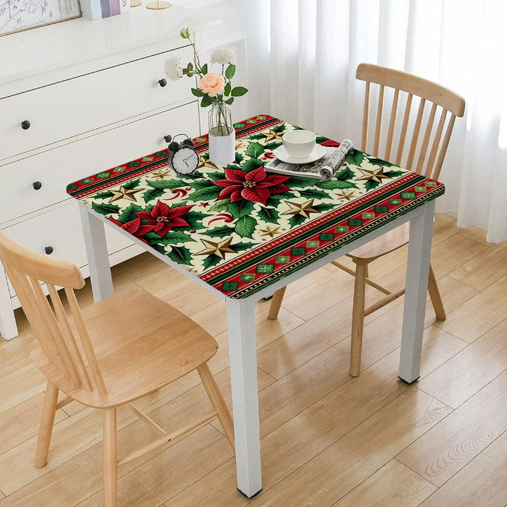 BANET Rectangle PVC Christmas Tablecloth - Waterproof Oil Spill Proof ...