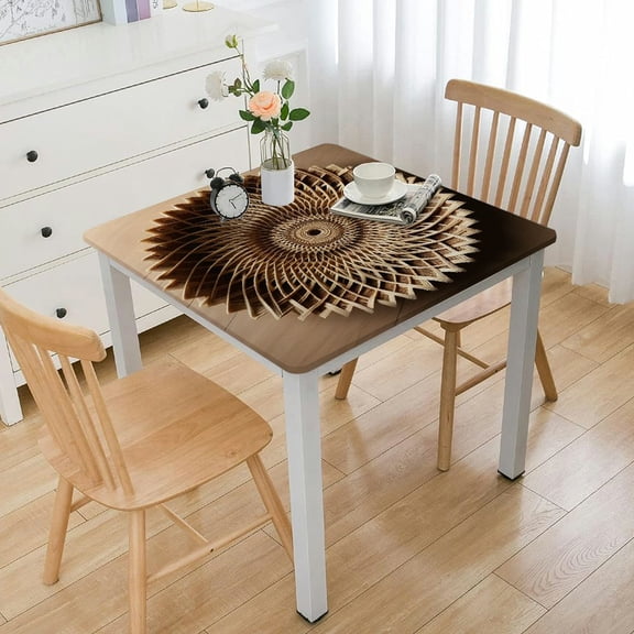 BANET Rectangle Tablecloth Basket Weave Design Printed Table Cloth and Stain Resistant Polyester Fabric Table Cloth Cover for Kitchen Dining Room Cafe Indoor Outdoor Decor White