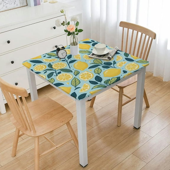 BANET Rectangle Tablecloth Citrus Fruit Washable Spill Proof Table Cloth Dust-Proof Table Cover for Kitchen Dining Room Party Tablecovers Spread Home Decoration White
