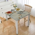 thumbnail image 1 of BANET Rectangle Tablecloth, Flower Bird Plant Spring Summer Fall Floral Waterproof Wrinkle Resistant Dinning Table Cloth Cover for Outdoor and Indoor white, 1 of 7